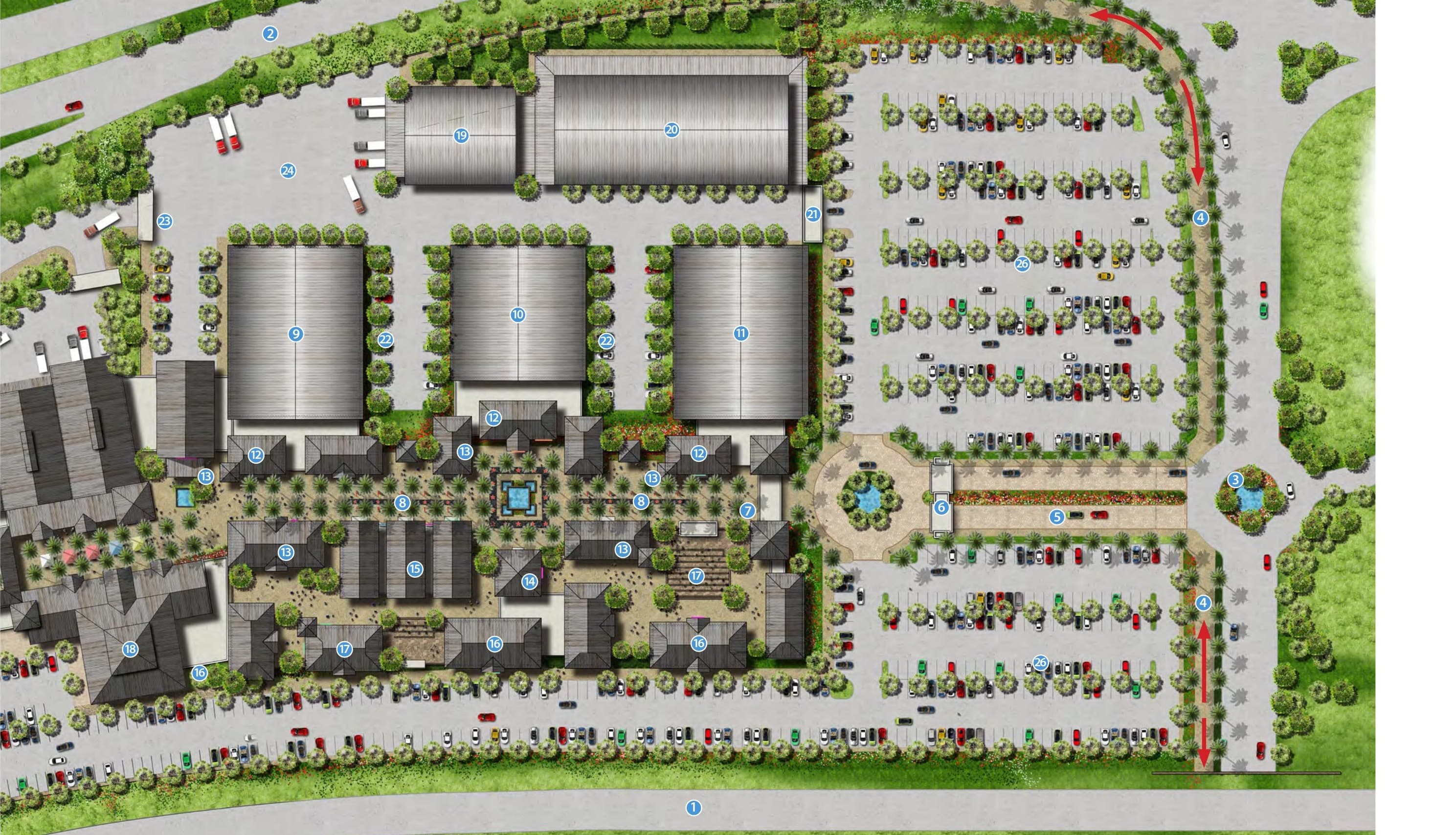 Site plan of the Durban Film Studios precinct: sound stages, back lot and workshops